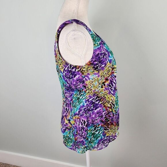 SPENCE MULTI COLORED GEO DESIGN SLEVELESS TOP SIZE SMALL - Picture 3 of 6